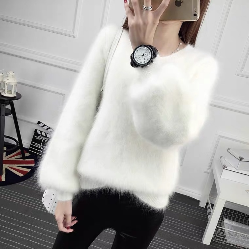 White Fuzzy Sweater